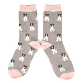 Mini Jack Russels Socks Grey-0