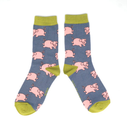 Piglet Socks Cornflower-0