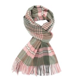 Tartan Scarf Green/Pink-0