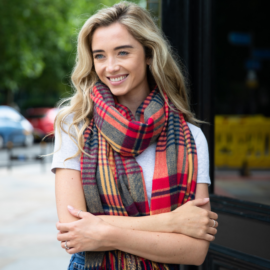 Tartan Scarf Red/Mustard-0
