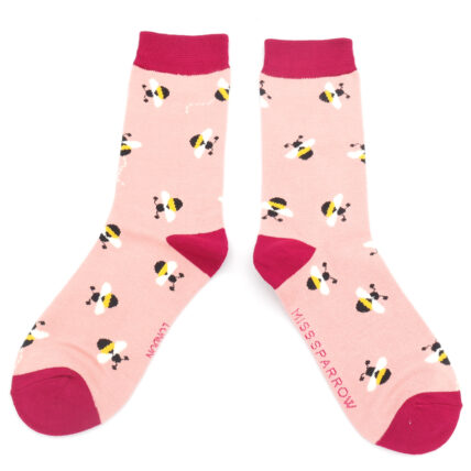 Buzzy Bees Socks Dusky Pink-0
