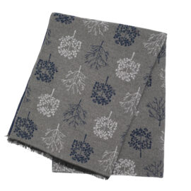 Scandi Trees Scarf Grey -0