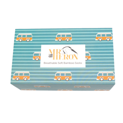 Mr Heron Camper Stripes Socks Box-0