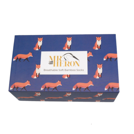 Mr Heron Foxes Socks Box-0