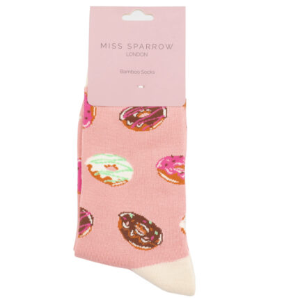 Doughnuts Socks Dusky Pink-4773