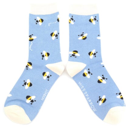 Buzzy Bees Socks Powder Blue-0
