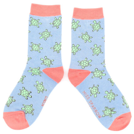 Cute Turtles Socks Powder Blue-4766