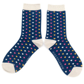 Hearts Socks Navy-0
