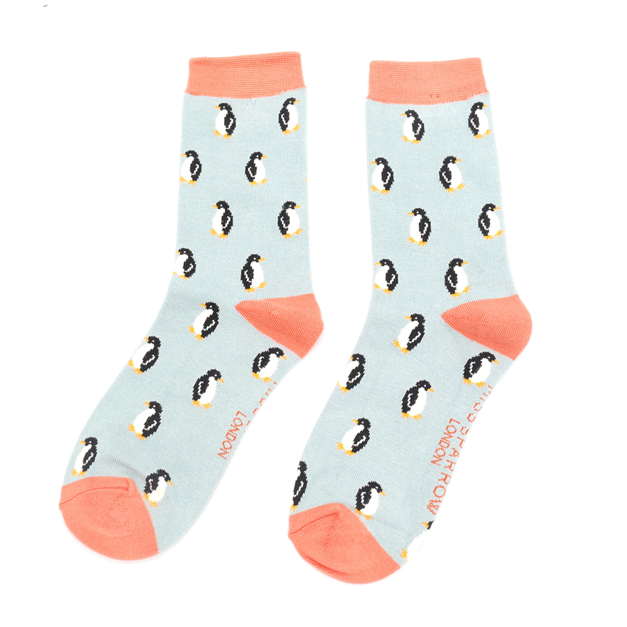 Little Penguins Socks Duck Egg