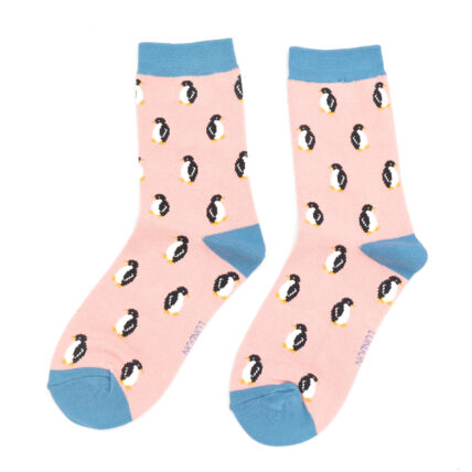 Little Penguins Socks Dusky Pink-0
