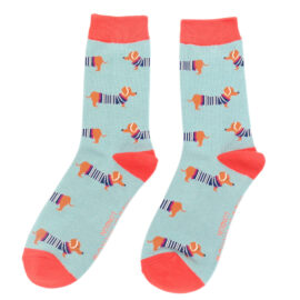 Parisian Pups Socks Faded Denim-0