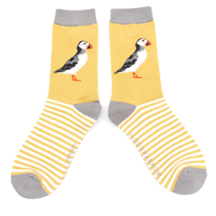 Puffin Stripes Socks Yellow-4818