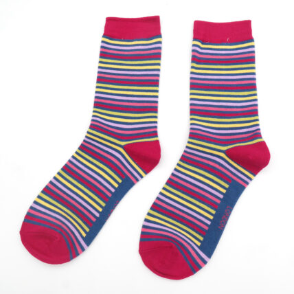 Vibrant Stripes Socks Navy-4822