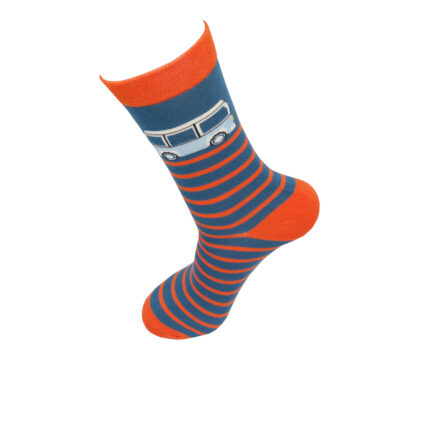 Mr Heron Camper Stripe Socks Blue-0