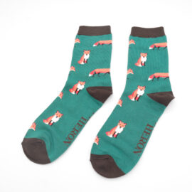 Mr Heron Foxes Socks Green-0