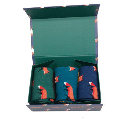 Mr Heron Foxes Socks Box-4835