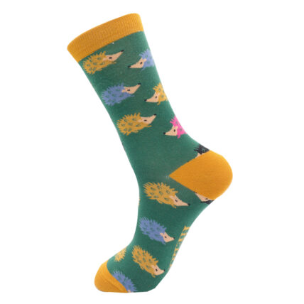 Mr Heron Fun Hedgehogs Socks Green-4733