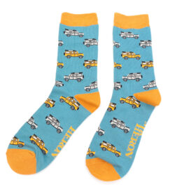 Mr Heron Jeep Socks Teal Blue-0