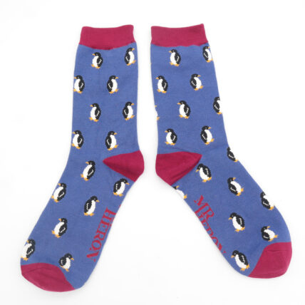 Mr Heron Little Penguins Socks Denim-0