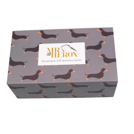 Mr Heron Little Sausage Dogs Socks Box-0