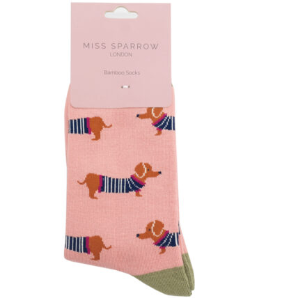 Parisian Pups Socks Dusky Pink-4799