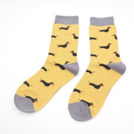 Little Sausage Dogs Socks Yellow-0