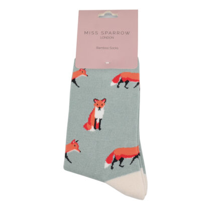 Foxes Socks Duck Egg-4904