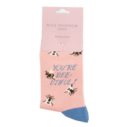 Bee-utiful Socks Dusky Pink-4965