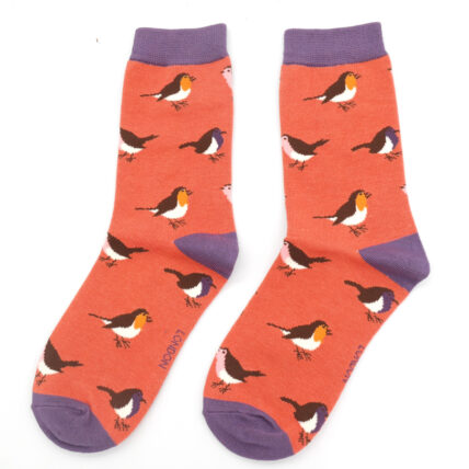 Multicolour Robins Socks Orange-4947