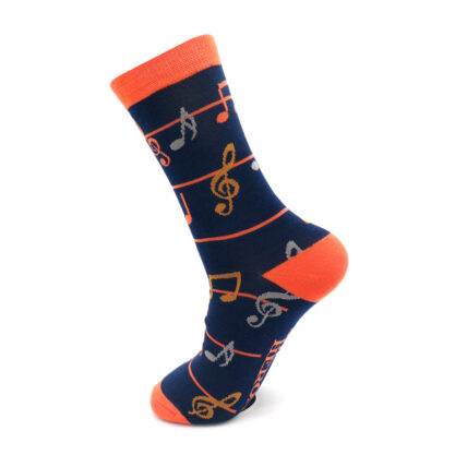 Mr Heron Multicolour Music Notes Socks Navy-0