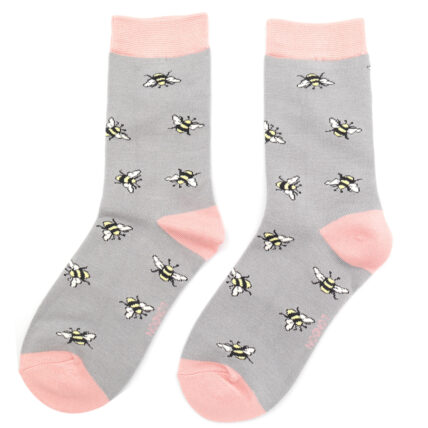 Bumble Bee Scattered Socks Mid Grey-5034