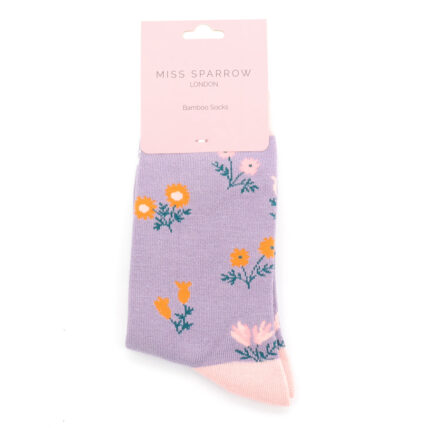 Dainty Floral Socks Lilac-5011