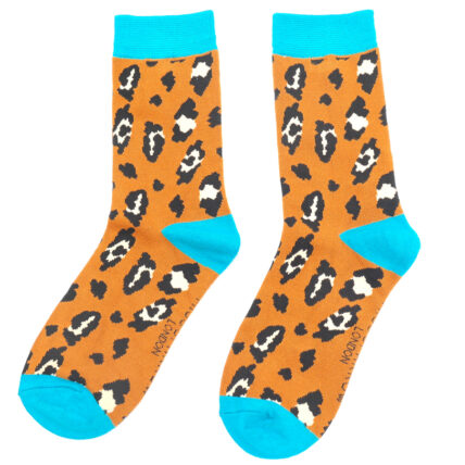 Leopard Spot Socks Brown-0