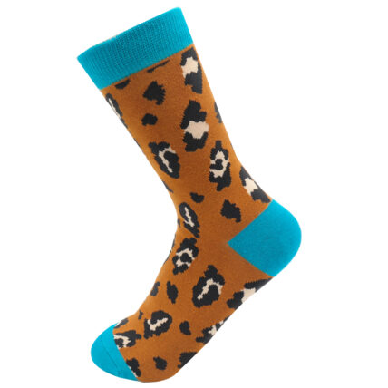 Leopard Spot Socks Brown-5026