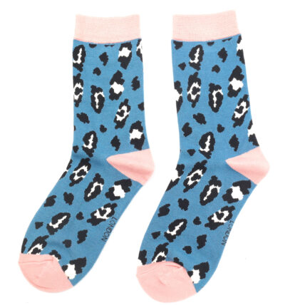 Leopard Spot Socks Denim-0