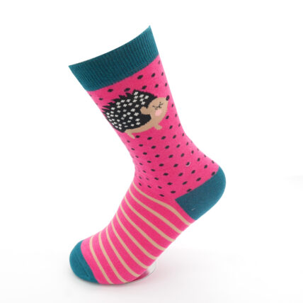 Little Hedgehogs Socks Hot Pink-0