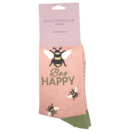 Bee Happy Socks Dusky Pink-0