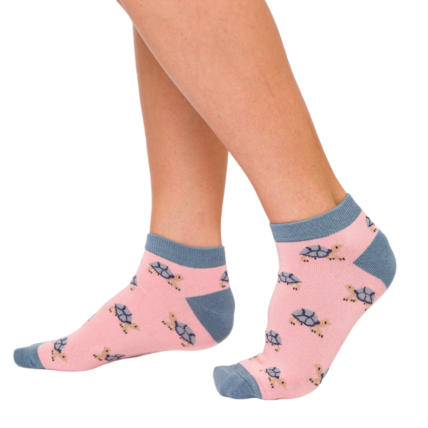 Turtles Trainer Socks Pink-0