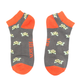 Mr Heron Turtles Trainer Socks Grey -0