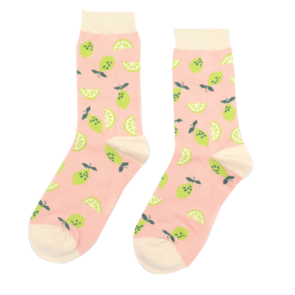 Lemons Socks Coral Pink-0