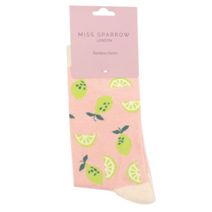 Lemons Socks Coral Pink-5062