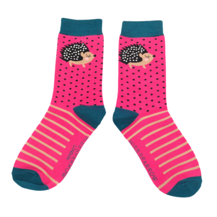 Little Hedgehogs Socks Hot Pink-5070