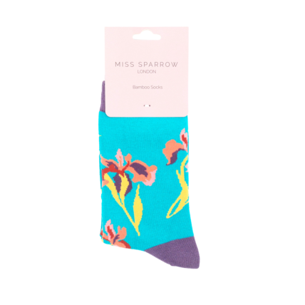 Wild Iris Socks Teal-5110