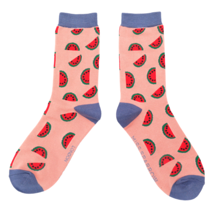 Watermelons Socks Dusky Pink-0
