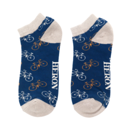 Mr Heron Little Bikes Trainer Socks Navy-0