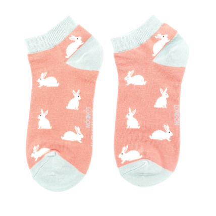 Rabbits Trainer Socks Dusky Pink-5206