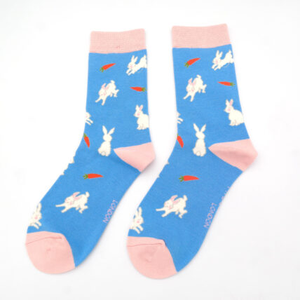 Bunnies & Carrots Socks Denim-5257