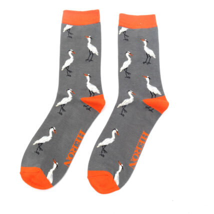 Mr Heron Herons Socks Grey-0