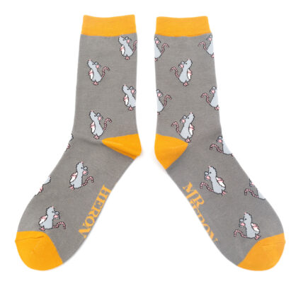 Mr Heron Little Mice Socks Grey-0