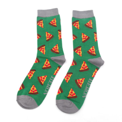 Mr Heron Pizza Slices Socks Green-0